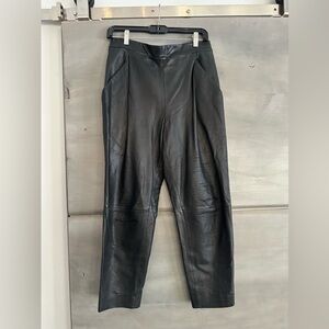 Vince baggy leather pants. Black, size small.